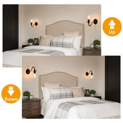 2-Pack Black Industrial Wall Sconces