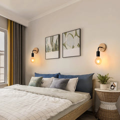 2-Pack Black Industrial Wall Sconces
