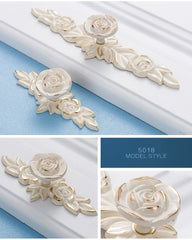 KAK Ivory White Zinc Alloy Cabinet Handles – European Style Drawer & Door Pulls