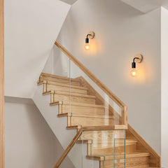 2-Pack Black Industrial Wall Sconces