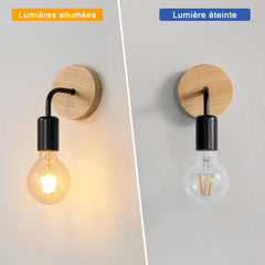 2-Pack Black Industrial Wall Sconces