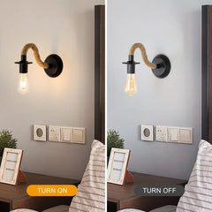 2-Pack Black Industrial Wall Sconces