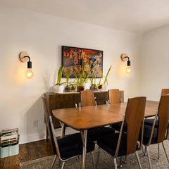 2-Pack Black Industrial Wall Sconces