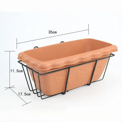 6L Hanging Balcony Railing Planter – Fence & Window Box Flower Pot