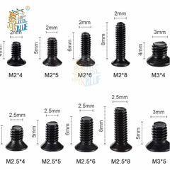 250/500pcs Laptop Screw Set – M2 M2.5 M3 Flat Head Phillips Screws Kit for Computers