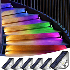 LED Solar Fence & Deck Lights – Outdoor Waterproof Step, Stair, and Garden Lighting