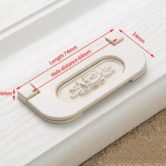 KAK Ivory White Zinc Alloy Cabinet Handles – European Style Drawer & Door Pulls