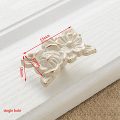 KAK Ivory White Zinc Alloy Cabinet Handles – European Style Drawer & Door Pulls