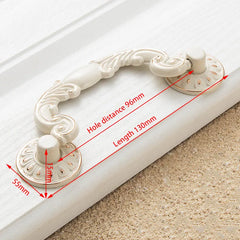 KAK Ivory White Zinc Alloy Cabinet Handles – European Style Drawer & Door Pulls