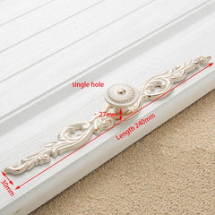 KAK Ivory White Zinc Alloy Cabinet Handles – European Style Drawer & Door Pulls
