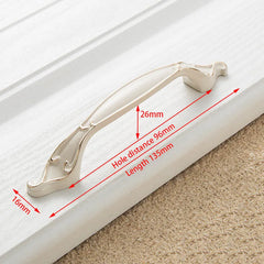 KAK Ivory White Zinc Alloy Cabinet Handles – European Style Drawer & Door Pulls