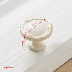 KAK Ivory White Zinc Alloy Cabinet Handles – European Style Drawer & Door Pulls