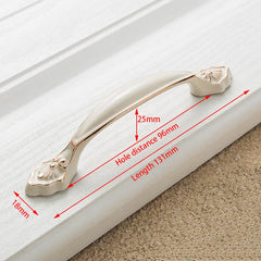 KAK Ivory White Zinc Alloy Cabinet Handles – European Style Drawer & Door Pulls