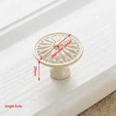 KAK Ivory White Zinc Alloy Cabinet Handles – European Style Drawer & Door Pulls