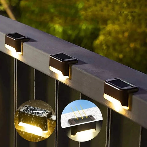 16-Pack Solar Deck Lights – Waterproof LED Step & Fence Lights for Outdoor Use