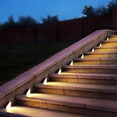 LED Solar Fence & Deck Lights – Outdoor Waterproof Step, Stair, and Garden Lighting