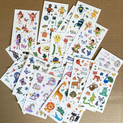 30pcs Temporary Tattoos for Children Unicorn Mermaid Car Fruit Cartoon Tattoo Stickers for Hand Body Fake Tattoo Waterproof