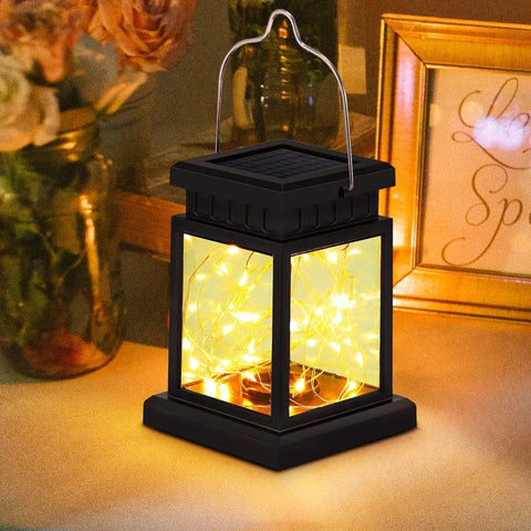 Solar LED Lantern Lights – Outdoor/Indoor Hanging Garden Lamps, Waterproof Decorative Candle Lights for Patio, Balcony & Yard