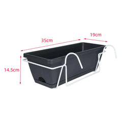 6L Hanging Balcony Railing Planter – Fence & Window Box Flower Pot
