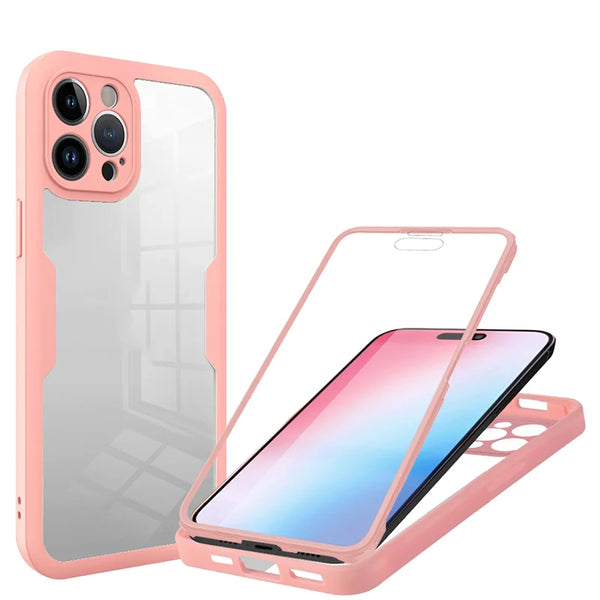 360 Full Body Screen Protector Transparent Case For Samsung Galaxy A10S A12 A13 A14 A15 A16 Double Sided Shockproof Phone Cover