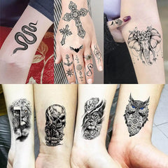 66 Sheets 3D Animal Temporary Tattoos – Wolf, Lion, Tiger, Eagle