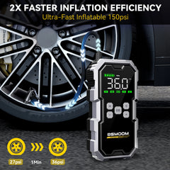 150PSI Air Pump Car Battery Emergency Boosters 7000A Car Jump Starter Power Bank Portable Starting Device Car Starter