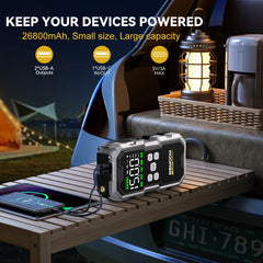 150PSI Air Pump Car Battery Emergency Boosters 7000A Car Jump Starter Power Bank Portable Starting Device Car Starter