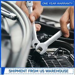 Prostormer 14-Piece Flex Head Ratcheting Wrench Set – SAE 1/4" to 7/8", Cr-V Steel with Rack