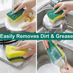 Highly absorbent double-sided sponge