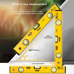 Deli High Precision Magnetic Spirit Level Ruler – Rustproof Horizontal Bubble Level