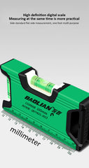 High Precision Magnetic Level Ruler – Multi-function Aluminum Spirit Bubble Gauge