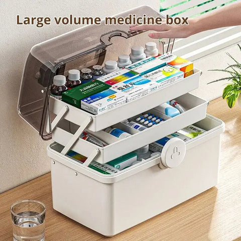 Large Capacity Multi-Layer Medicine Storage Box