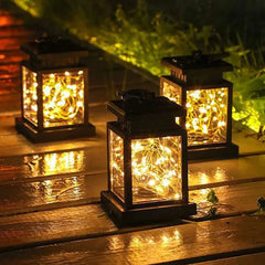 Solar LED Lantern Lights – Outdoor/Indoor Hanging Garden Lamps, Waterproof Decorative Candle Lights for Patio, Balcony & Yard