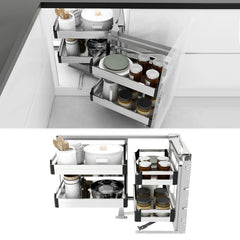 2-Tier Blind Corner Pull-Out Organizer