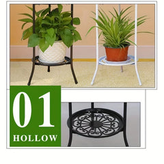 2-Tier Tall Metal Plant Stand – Indoor & Outdoor Plant Shelf Rack