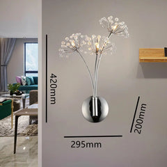 Modern Dandelion Crystal LED Wall Sconce – Firework Light Fixture