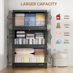 84Qt Stackable Storage Bins with Lid