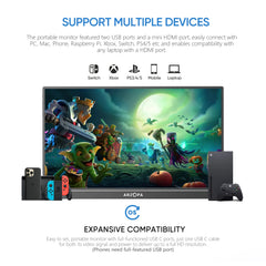 ARZOPA 16.1" Portable Monitor – FHD 1080P IPS External Display (Z1C)