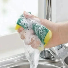 Highly absorbent double-sided sponge
