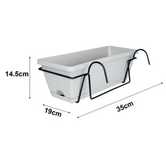 6L Hanging Balcony Railing Planter – Fence & Window Box Flower Pot