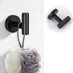 Black Stainless Steel Bathroom Hardware Set – Wall Mounted 4-Piece Kit