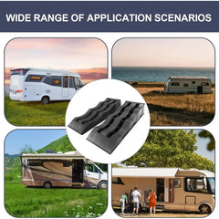 Car Leveling Ramps (2PCS) – RV Wheel Chocks & 3-Step Camper Leveling Blocks | Trailer Levelers for Motorhomes & Travel