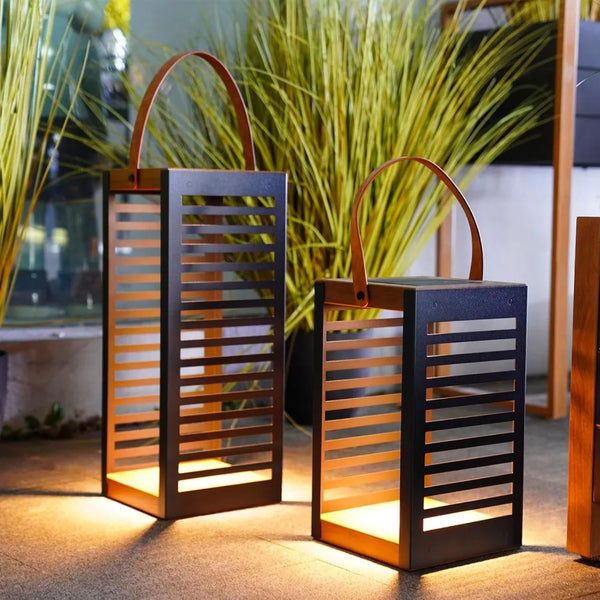 2-Pack Solar Outdoor Floor Lamps
