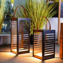 2-Pack Solar Outdoor Floor Lamps