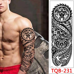 Waterproof Full Arm Temporary Tattoo Sleeve – Dragon, Skull, Tiger, Wolf Designs