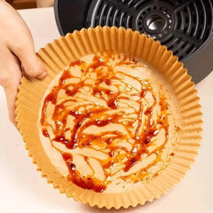 50/100pcs  Air Fryer Disposable Paper Liners Non-stick Parchment Paper For Frying Baking Cooking Roasting Kitchen Accessories
