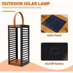 2-Pack Solar Outdoor Floor Lamps