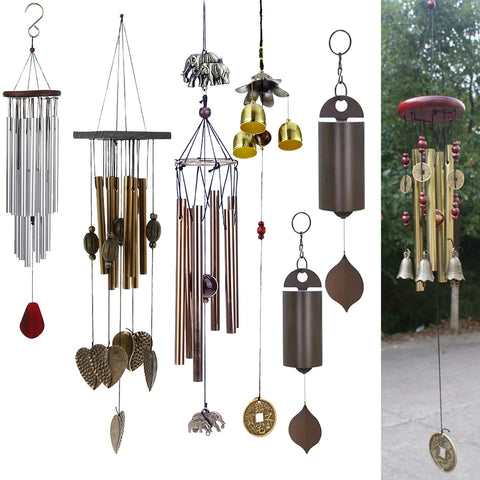 Copper Antique Wind Chimes – Outdoor Yard & Garden Tubes with Bells