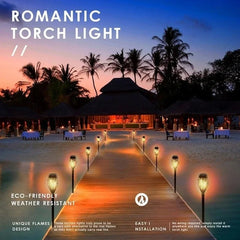 4/2/1PCS Solar Flame Torch Lights – Flickering Waterproof LED Outdoor Lamps