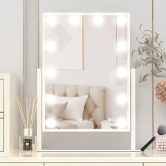 Tabletop Vanity Mirror with 12 LED Bulbs